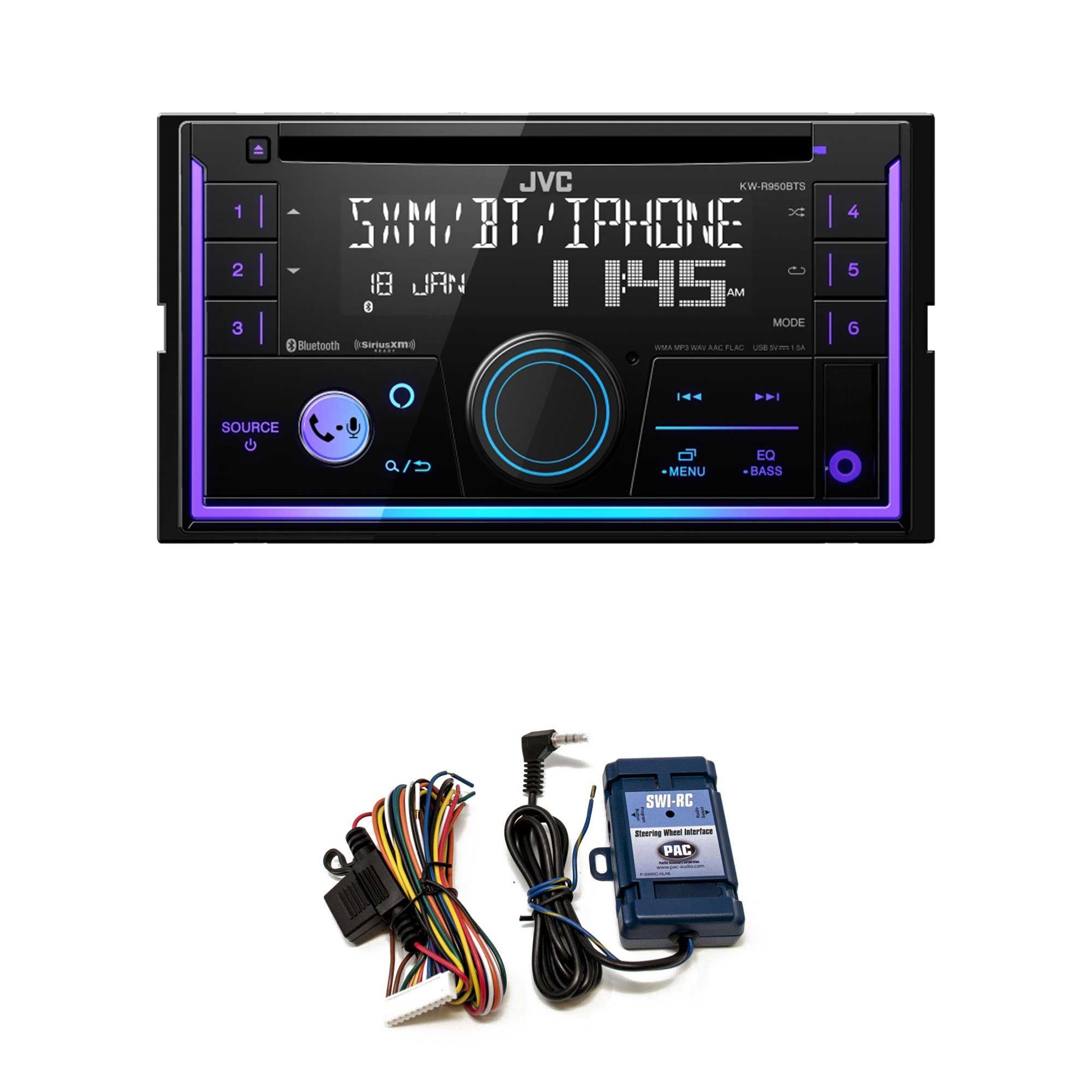 Amazon.com: JVC KW-R950BTS 2-DIN CD Receiver BT/USB/Sirius XM